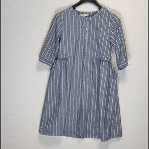 Orange Creek blue and white striped dress
